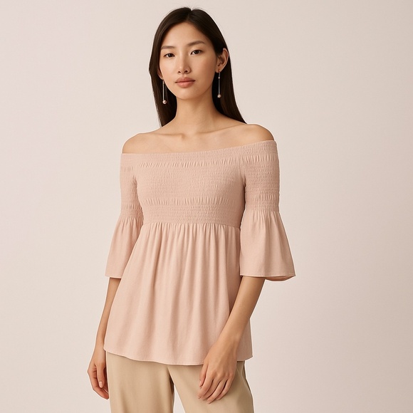 Babaton Tops - Aritzia Babaton Grantland Pink Off Shoulder Blouse Small NWOT